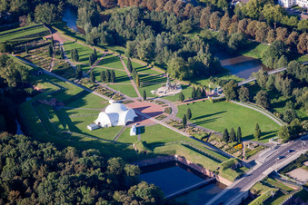 Park of Pulvermagazin Juelich / Brueckenkopfpark in Juelich in the state North Rhine-Westphalia, Germany
