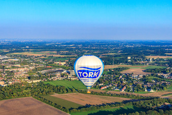 Hot air balloon TORK in Viersen in the state North Rhine-Westphalia, Germany