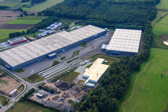 ZUFALL logistics group - Branch Kandel and STS Group in the Horst industrial park in the district Minderslachen in Kandel in the state Rhineland-Palatinate, Germany from a drone