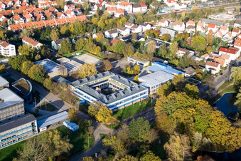 Aerial view of Secondary school Kandel in Kandel in the state Rhineland-Palatinate, Germany