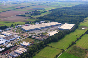 ZUFALL logistics group - Branch Kandel and STS Group in the Horst industrial park in the district Minderslachen in Kandel in the state Rhineland-Palatinate, Germany out of the air