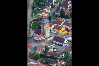 Aerial view of Ludovici High-Rise in Jockgrim in the state Rhineland-Palatinate, Germany
