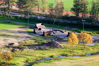 Skatepark at the Bienwaldhalle in Kandel in the state Rhineland-Palatinate, Germany