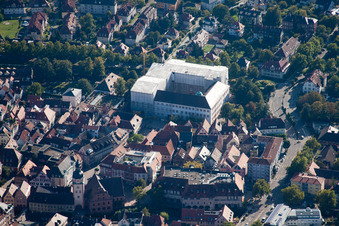 Wrapped Castle in Ettlingen in the state Baden-Wuerttemberg, Germany