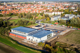 Building of the indoor arena Bienwaldhalle in Kandel in the state Rhineland-Palatinate