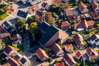 Church building Kirche St. Wendelin in the district Reichenbach in Waldbronn in the state Baden-Wurttemberg, Germany