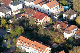 Bismarckstr in Kandel in the state Rhineland-Palatinate, Germany viewn from the air