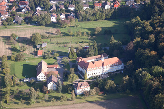 Aerial photograpy of Bible Home in the district Langensteinbach in Karlsbad in the state Baden-Wuerttemberg, Germany