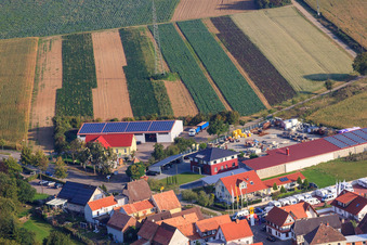 BURG-HAUS GmbH in Minfeld in the state Rhineland-Palatinate, Germany from above