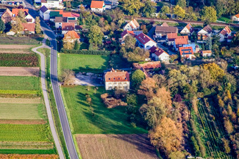 Aerial photograpy of Old Mill in Hatzenbühl in the state Rhineland-Palatinate, Germany