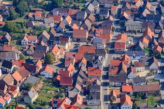 Main Street in Hüffenhardt in the state Baden-Wuerttemberg, Germany