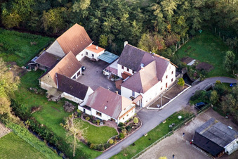 Historic watermill on a farm homestead in the district Klostermuehle in Hoerdt in the state Rhineland-Palatinate