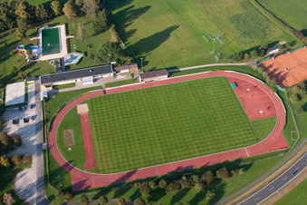 Sports field in Burghaslach in the state Bavaria, Germany
