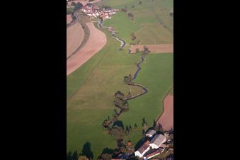 Meander of the Rich Ebrach in the district Possenfelden in Schlüsselfeld in the state Bavaria, Germany