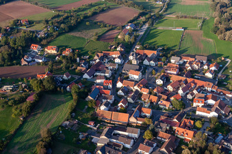 Aerial view of Settlement area in the district Roebersdorf in Hirschaid in the state Bavaria, Germany