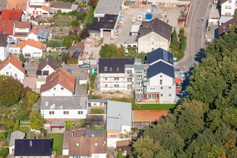 Garden City settlement in Kandel in the state Rhineland-Palatinate, Germany viewn from the air