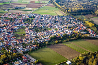 Village from the southeast in Hördt in the state Rhineland-Palatinate, Germany