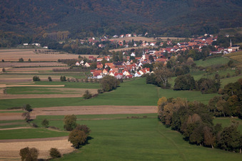 Bremmelbach in the state Bas-Rhin, France from above