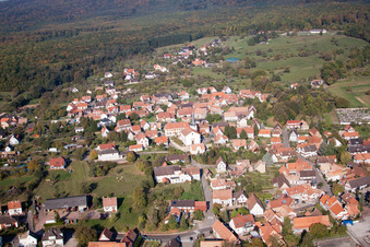 Bird's eye view of Lampertsloch in the state Bas-Rhin, France