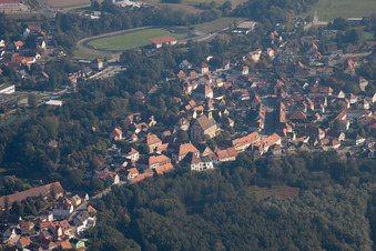 Drone image of Lauterbourg in the state Bas-Rhin, France