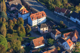 Lauterbourg in the state Bas-Rhin, France from a drone