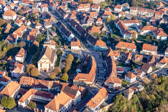 District Neulauterburg in Lauterbourg in the state Bas-Rhin, France out of the air