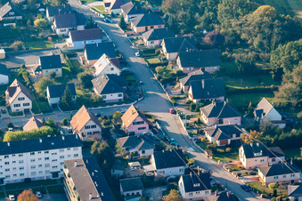 Aerial view of Lauterbourg in the state Bas-Rhin, France