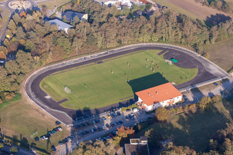 Aerial view of TC Louterbourg in the district Neulauterburg in Lauterbourg in the state Bas-Rhin, France