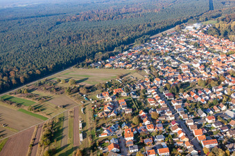 Bird's eye view of Berg in the state Rhineland-Palatinate, Germany