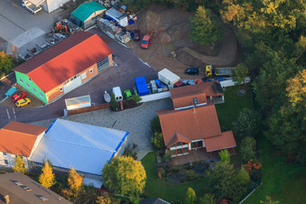 Mittelwegring in Jockgrim in the state Rhineland-Palatinate, Germany from above