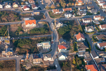 Aerial view of Bird ring in Jockgrim in the state Rhineland-Palatinate, Germany