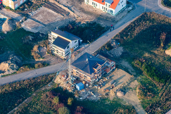 Jockgrim in the state Rhineland-Palatinate, Germany from above