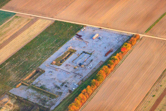 Geothermal test drilling site in Rülzheim in the state Rhineland-Palatinate, Germany