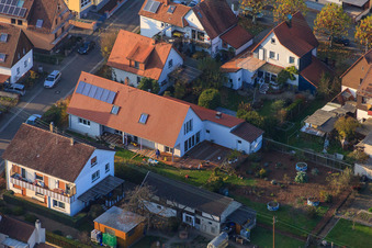 Waldstr in Kandel in the state Rhineland-Palatinate, Germany from the drone perspective