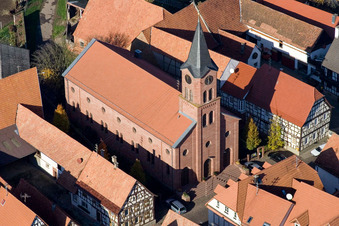 Protestant Church in Kreuzgasse in Steinweiler in the state Rhineland-Palatinate, Germany