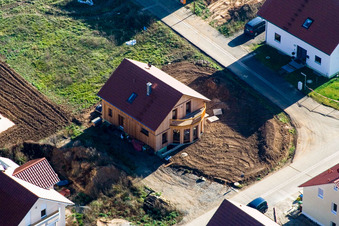 Brotäcker new development area in Steinweiler in the state Rhineland-Palatinate, Germany out of the air