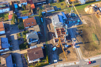 Aerial photograpy of In the sand in Minfeld in the state Rhineland-Palatinate, Germany