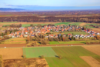 Village view from the south in Barbelroth in the state Rhineland-Palatinate, Germany