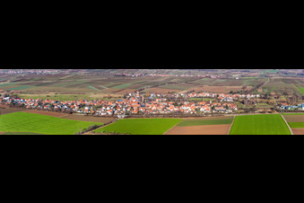 Aerial view of Panorama in the district Kapellen in Kapellen-Drusweiler in the state Rhineland-Palatinate, Germany