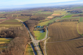 Substation from the east in Dörrenbach in the state Rhineland-Palatinate, Germany