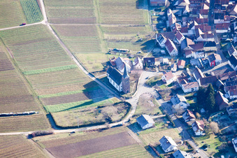 District Rechtenbach in Schweigen-Rechtenbach in the state Rhineland-Palatinate, Germany from the plane
