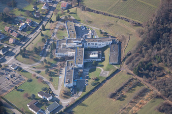 Aerial view of Hospital in Wissembourg in the state Bas-Rhin, France