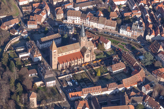Church building of the cathedral of Saints-Pierre et Paul in Wissembourg in Alsace-Champagne-Ardenne-Lorraine, France