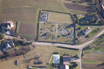 Steinseltz in the state Bas-Rhin, France out of the air