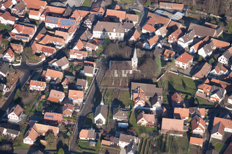 Drone image of Steinseltz in the state Bas-Rhin, France