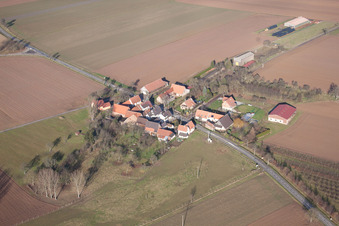Seebach in the state Bas-Rhin, France from the drone perspective