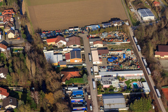 Aerial photograpy of S&M Recycling Linde in Hördt in the state Rhineland-Palatinate, Germany