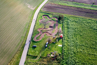 Kart track in Altlußheim in the state Baden-Wuerttemberg, Germany