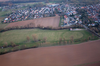Aerial view of Racetrack in the district Billigheim in Billigheim-Ingenheim in the state Rhineland-Palatinate, Germany