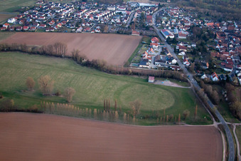 Aerial photograpy of Racetrack in the district Billigheim in Billigheim-Ingenheim in the state Rhineland-Palatinate, Germany